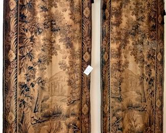 Pair of antique tapestries 