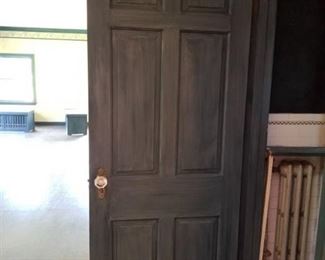 Wood Bathroom Door and Molding