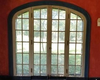 Arched French Doors and Molding