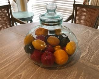 Great glass bowl & fruit