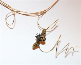 18k Bumble Bee Necklace