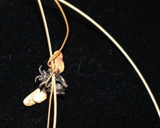 18k Bumble Bee Necklace