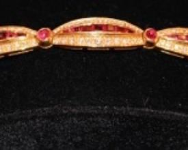 18k Channel Set Rubies w/ Diamonds