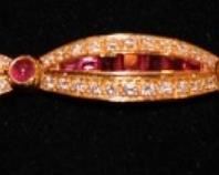 18k Channel Set Rubies w/ Diamonds