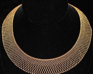 18k gold Etruscan Collar Necklace (you deserve this)