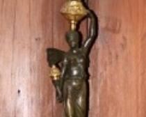 Pair Bronze electrified Candleabras 