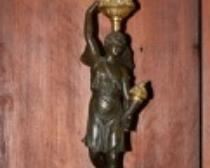 Electrified Bronze Candleabras