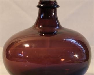 18th century blown amethyst bottle