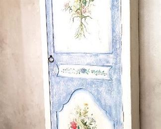 Hand painted cabinet & clock