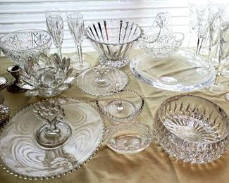 Candlewick, crystal, glassware & crystal stemware