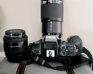 Nikon camera has two large lenses
