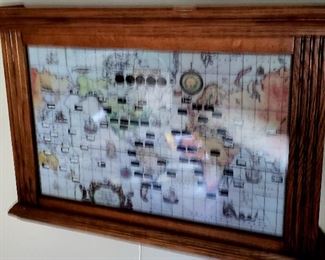 Lighted framed map
