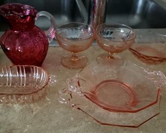 Colored glassware - some depression