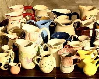 Large collection of pitchers