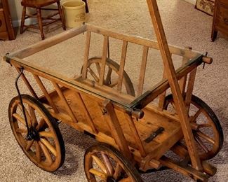 Antique cart (has glass top making it a coffee table) or not