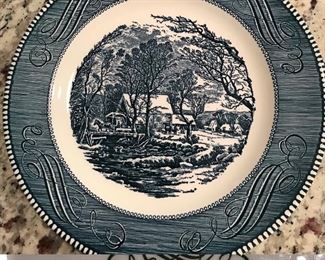 Currier & Ives Collectible Dinner Plate-The Old Grist Mill