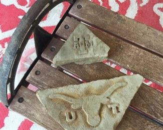 Outdoor Area Rug, Lonestar Bench, Stone Carved UT and ATM 