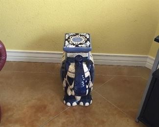 Ceramic Elephant Plant Stand