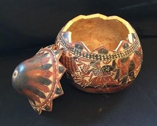 Peruvian Hand Carved Story Gourds