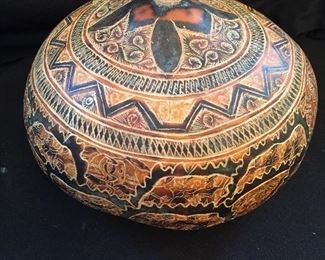Peruvian Hand Carved Story Gourds