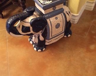 Ceramic Elephant Plant Stand