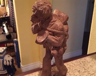 Peruvian Hand Carved Man Figurine