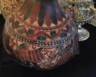 Peruvian Hand Carved Story Gourds