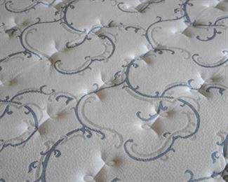King Size Sealy Posturepedic Signature Pillow top Mattress and Box Springs! Very Clean. Kingsize four post head and foot board with side rails!