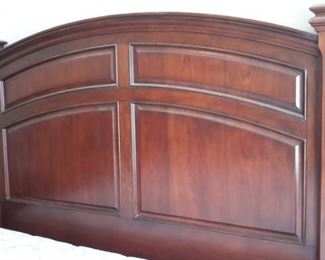 King Size Sealy Posturepedic Signature Pillow top Mattress and Box Springs! Very Clean. Kingsize four post head and foot board with side rails!