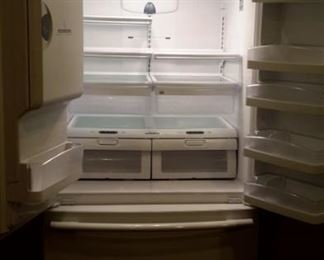 Kenmore Elite Refrigerator side by side french doors with freezer on bottom and ice/water dispenser. Model 795.77562600