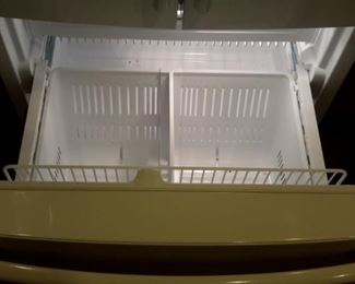 Kenmore Elite Refrigerator side by side french doors with freezer on bottom and ice/water dispenser. Model 795.77562600