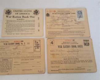 War Ration Books 1-4