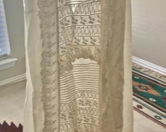 HANDMADE ENGLISH LACE CHRISTENING GOWN