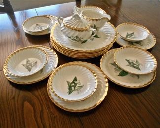 22K GOLD RIMMED CHINA