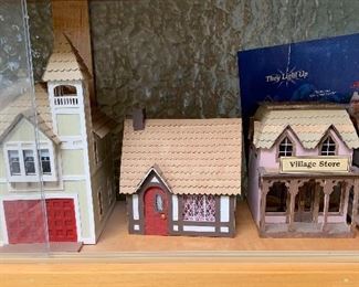 Many HO Scale train set buildings