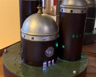 1960s Repurposed Art Lamp 3 Towers