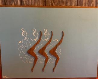 DG Original Can-Can Girls Art 25x18.5in