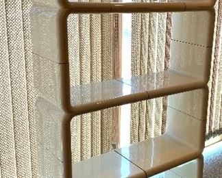 UMBO Space Age MCM Kay Leroy Ruggles White Modular Shelf unit for Directional 66x33x12 HxWxD