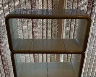 UMBO Space Age MCM Kay Leroy Ruggles White Modular Shelf unit for Directional 66x33x12 HxWxD