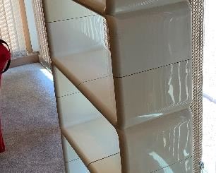 UMBO Space Age MCM Kay Leroy Ruggles White Modular Shelf unit for Directional 66x33x12 HxWxD