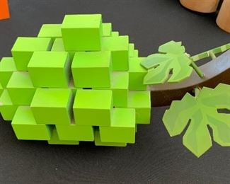 Artist Cubist Grapes Wood sculpture