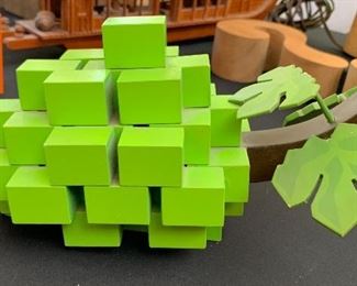 Artist Cubist Grapes Wood sculpture