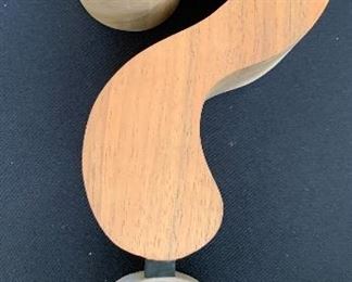 Carved Wood Question Mark
