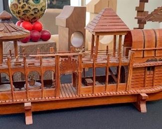 Wood Chinese Junk Ship