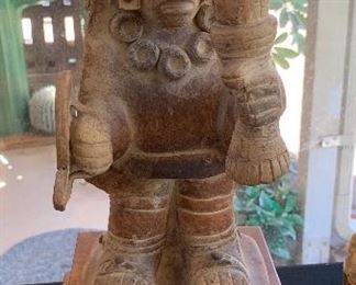 Inca Statue w/ Walnut Base
