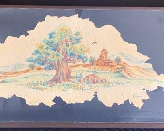 DG Original Art Tree/Church