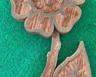 Carved wood Sunflower