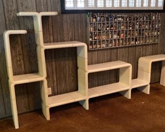 UMBO Space Age MCM Kay Leroy Ruggles White Modular Shelf unit for Directional