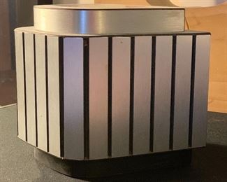 Brushed Metal Pedestal Stand