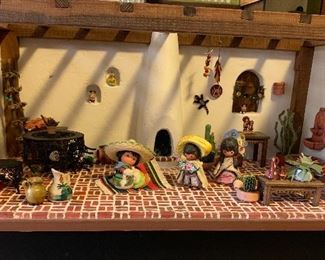 Artist Made DeGrazia Shadow Box Scene